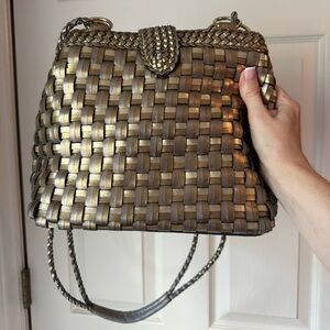 Warren Reed Metallic Bucket Bag